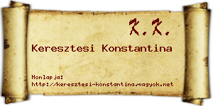 Keresztesi Konstantina névjegykártya